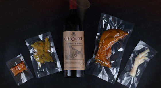 Verarbeitete Fleischwurst Plastik Vakuum Schrumpfpack Taschen PVDC Hohe Barriere Transparent
