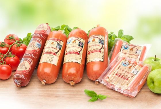 Lebensmittelverpackungsfolie gedruckte synthetische Würstchenhülsen PVDC Tubular Würstchenhülsen