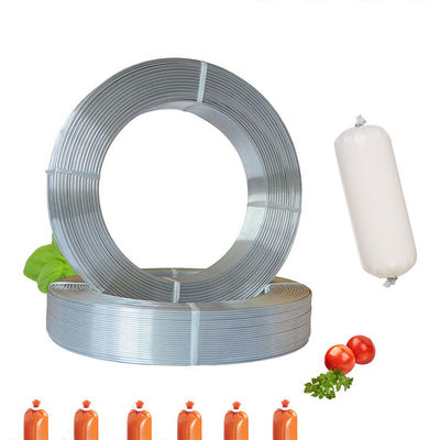 Silberne Wurst Hülle Versiegelte Verpackung Wurst Klammern Draht Roll