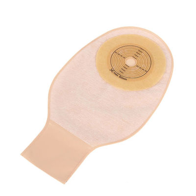 Ostomie-Tasche mit offener Tasche, Klemmverschluss, Entwässerung 15-60 mm, beige