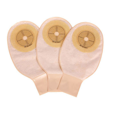 Ostomie-Tasche mit offener Tasche, Klemmverschluss, Entwässerung 15-60 mm, beige