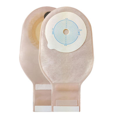 Medizinische Ein-Teil-Ostomie-Tasche Stoma-Tasche Beige Farbe Entwässerbar 65mm Schnitt Ein-Teil-System Ostomie-Tasche