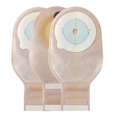 Medizinische Ein-Teil-Ostomie-Tasche Stoma-Tasche Beige Farbe Entwässerbar 65mm Schnitt Ein-Teil-System Ostomie-Tasche